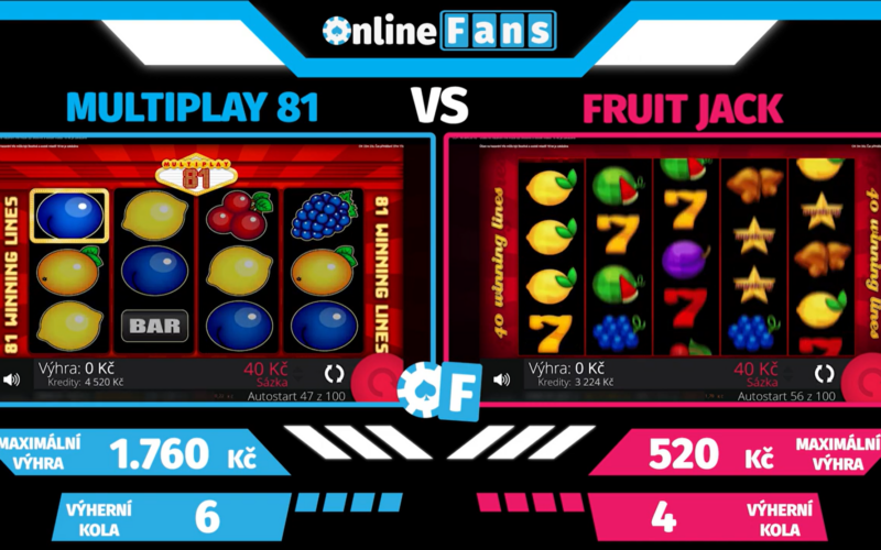 MULTIPLAY 81 a FRUIT JACK: SROVNÁVACÍ RECENZE AUTOMATŮ