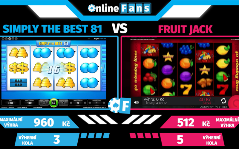 SIMPLY THE BEST 81 a FRUIT JACK: SROVNÁVACÍ RECENZE AUTOMATŮ